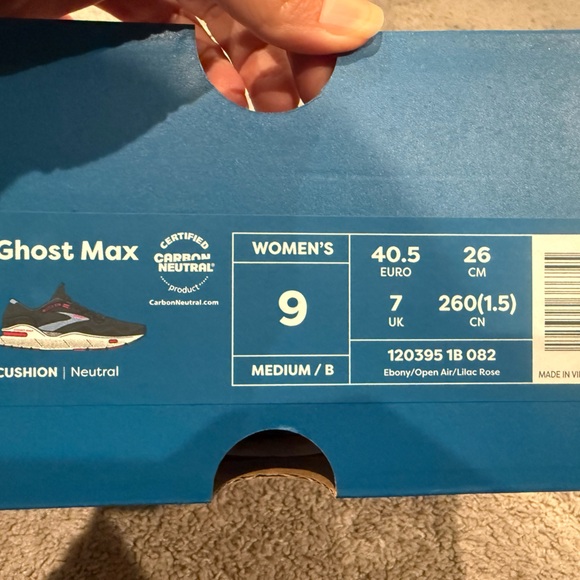 Brooks, size 9, color 082 - Ebony/Open Air/Lilac Rose - Picture 11 of 11